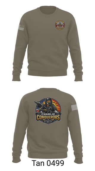 Crew Neck Sweatshirt, Charlie conquerors, Air Force, Teamtime, Team time, sublimation, custom sports apparel, team uniforms, spirit wear, spiritwear, sports uniforms, custom shirts, team store, custom team store, fundraiser sports, apparel fundraiser