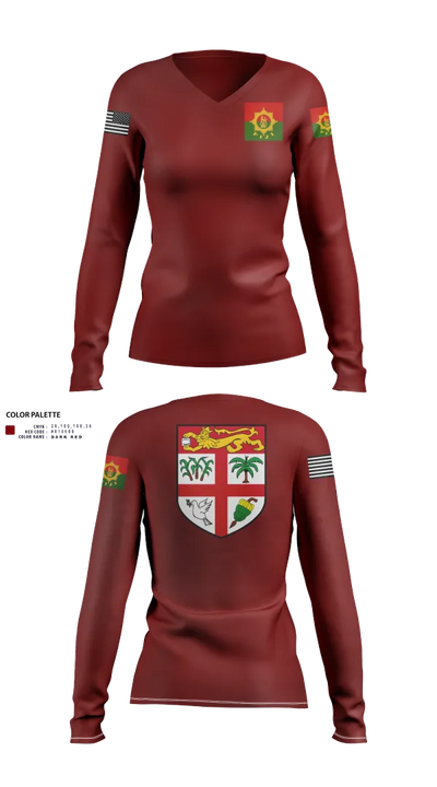 Tu Vakarau 38782154 Women's Long Sleeve V-neck Shirt - 21