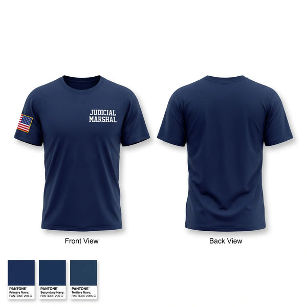 Old School Cotton Feel Shirt, Judicial Marshal, Police, Teamtime, Team time, sublimation, custom sports apparel, team uniforms, spirit wear, spiritwear, sports uniforms, custom shirts, team store, custom team store, fundraiser sports, apparel fundraiser