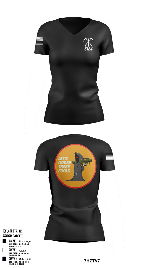 Reaper 50330924 Women's Short Sleeve V-neck Shirt - 4