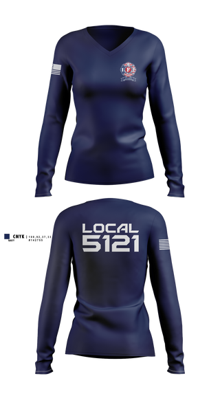 Womens Long Sleeve Vneck Shirt, Kent-Sussex Professional Firefighters Local 5121Kent-Sussex Professional Firefighters Local 5121, Fire Department, Teamtime, Team time, sublimation, custom sports apparel, team uniforms, spirit wear, spiritwear, sports uniforms, custom shirts, team store, custom team store, fundraiser sports, apparel fundraiser