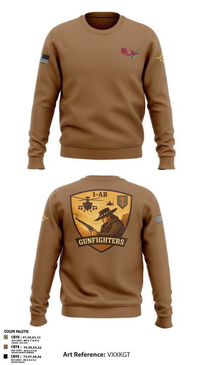 1-1 Attack Battalion, HHC, S2 65636649 Crew Neck Sweatshirt - 2