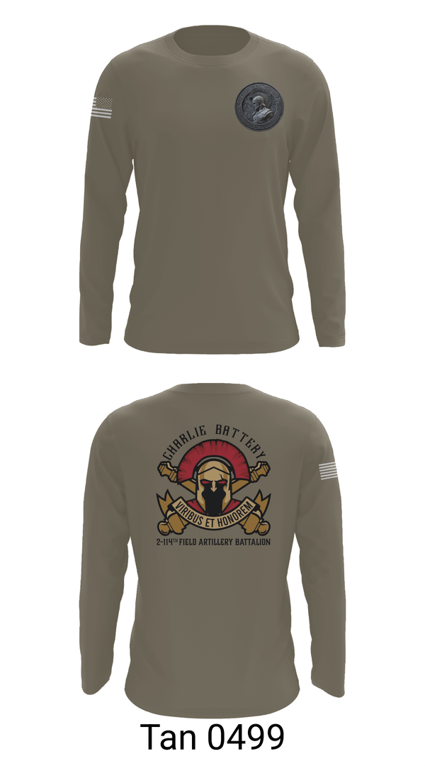 Long Sleeve Performance Shirt, Charlie Battery 2-114th FA, , Teamtime, Team time, sublimation, custom sports apparel, team uniforms, spirit wear, spiritwear, sports uniforms, custom shirts, team store, custom team store, fundraiser sports, apparel fundraiser
