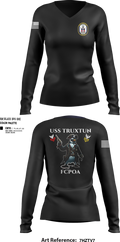 USS TRUXTUN DDG 103 86868328 Women's Long Sleeve V-neck Shirt - 121