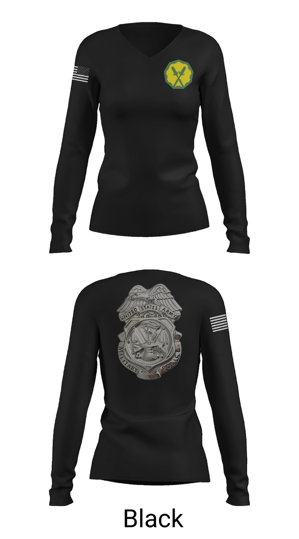 Womens Long Sleeve Vneck Shirt, 88th Military Police Company, , Teamtime, Team time, sublimation, custom sports apparel, team uniforms, spirit wear, spiritwear, sports uniforms, custom shirts, team store, custom team store, fundraiser sports, apparel fundraiser