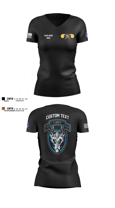 95th CBRN Co Women's Short Sleeve V-neck Shirt - 2