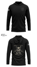 Williamson County K-9 Unit 61975120 Long Sleeve Performance Shirt with hood - 12