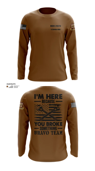 Long Sleeve Performance Shirt, 1/204th ADA, , Teamtime, Team time, sublimation, custom sports apparel, team uniforms, spirit wear, spiritwear, sports uniforms, custom shirts, team store, custom team store, fundraiser sports, apparel fundraiser