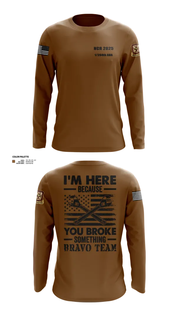 Long Sleeve Performance Shirt, 1/204th ADA, , Teamtime, Team time, sublimation, custom sports apparel, team uniforms, spirit wear, spiritwear, sports uniforms, custom shirts, team store, custom team store, fundraiser sports, apparel fundraiser