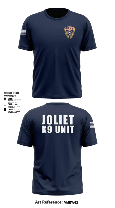Joliet Police K-9 Unit 79217416 Old School Cotton Feel Shirt - 28
