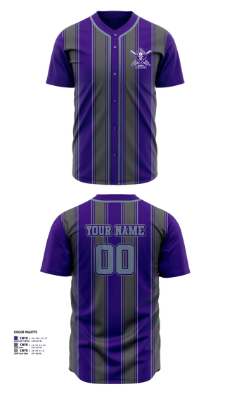 Full Button Baseball Jersey, Upstate Reapers, Baseball, Teamtime, Team time, sublimation, custom sports apparel, team uniforms, spirit wear, spiritwear, sports uniforms, custom shirts, team store, custom team store, fundraiser sports, apparel fundraiser