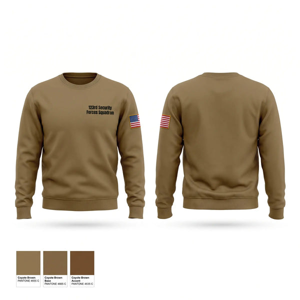 Crew Neck Sweatshirt, 123rd Security Forces Squadron, Air Force, Teamtime, Team time, sublimation, custom sports apparel, team uniforms, spirit wear, spiritwear, sports uniforms, custom shirts, team store, custom team store, fundraiser sports, apparel fundraiser