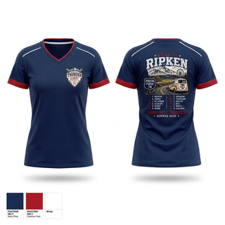Womens Short Sleeve Vneck Shirt, Charlotte Thunder, Baseball, Teamtime, Team time, sublimation, custom sports apparel, team uniforms, spirit wear, spiritwear, sports uniforms, custom shirts, team store, custom team store, fundraiser sports, apparel fundraiser