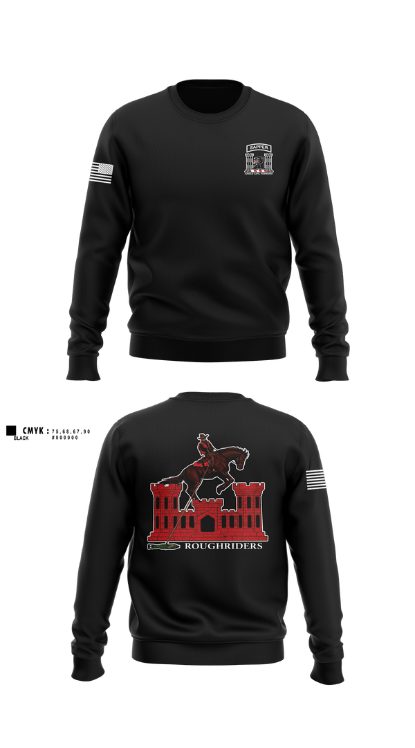 Crew Neck Sweatshirt, 630th Engineer Clearance Company, Army, Teamtime, Team time, sublimation, custom sports apparel, team uniforms, spirit wear, spiritwear, sports uniforms, custom shirts, team store, custom team store, fundraiser sports, apparel fundraiser