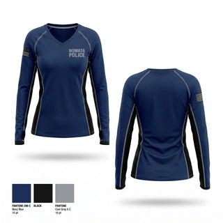 Womens Long Sleeve Vneck Shirt, Nowata police, Police, Teamtime, Team time, sublimation, custom sports apparel, team uniforms, spirit wear, spiritwear, sports uniforms, custom shirts, team store, custom team store, fundraiser sports, apparel fundraiser