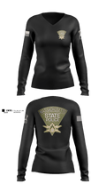 Massachusetts State Police Fire & Explosion Investigation Unit 9472386 Women's Long Sleeve V-neck Shirt - 1
