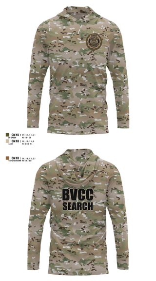 Long Sleeve hooded sunshirt, BVCC Search Team, Police, Teamtime, Team time, sublimation, custom sports apparel, team uniforms, spirit wear, spiritwear, sports uniforms, custom shirts, team store, custom team store, fundraiser sports, apparel fundraiser