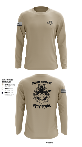 Long Sleeve Performance Shirt, A Co 1/167, Army, Teamtime, Team time, sublimation, custom sports apparel, team uniforms, spirit wear, spiritwear, sports uniforms, custom shirts, team store, custom team store, fundraiser sports, apparel fundraiser