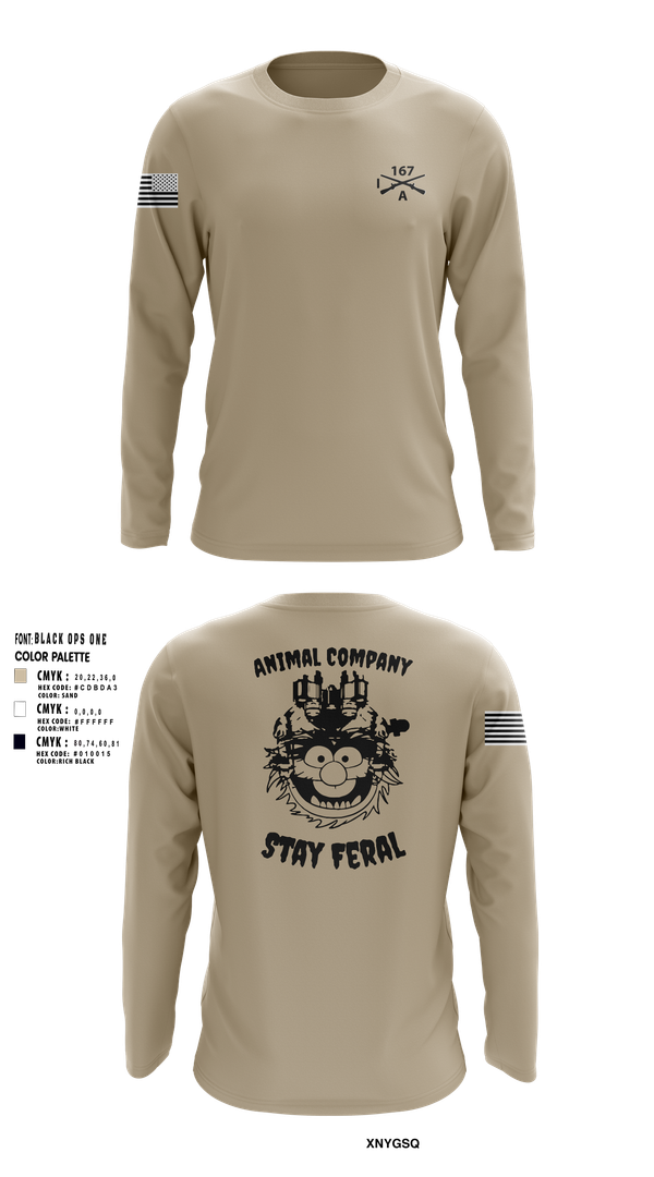 Long Sleeve Performance Shirt, A Co 1/167, Army, Teamtime, Team time, sublimation, custom sports apparel, team uniforms, spirit wear, spiritwear, sports uniforms, custom shirts, team store, custom team store, fundraiser sports, apparel fundraiser