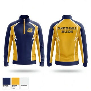 Quarter Zip Jacket, Olmsted Falls Bulldogs, Wrestling, Teamtime, Team time, sublimation, custom sports apparel, team uniforms, spirit wear, spiritwear, sports uniforms, custom shirts, team store, custom team store, fundraiser sports, apparel fundraiser