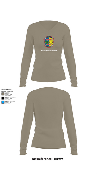 Womens Long Sleeve Vneck Shirt, Newton Police Department, Police, Teamtime, Team time, sublimation, custom sports apparel, team uniforms, spirit wear, spiritwear, sports uniforms, custom shirts, team store, custom team store, fundraiser sports, apparel fundraiser