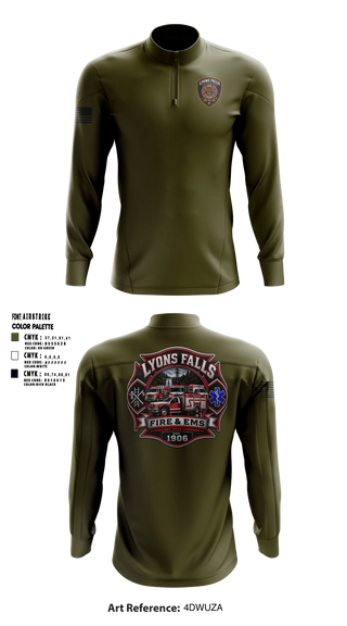 Quarter Zip Jacket, Lyons falls fire, Fire Department, Teamtime, Team time, sublimation, custom sports apparel, team uniforms, spirit wear, spiritwear, sports uniforms, custom shirts, team store, custom team store, fundraiser sports, apparel fundraiser