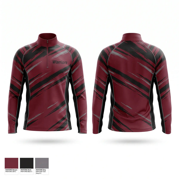 Quarter Zip Jacket, Warriors, Softball, Teamtime, Team time, sublimation, custom sports apparel, team uniforms, spirit wear, spiritwear, sports uniforms, custom shirts, team store, custom team store, fundraiser sports, apparel fundraiser