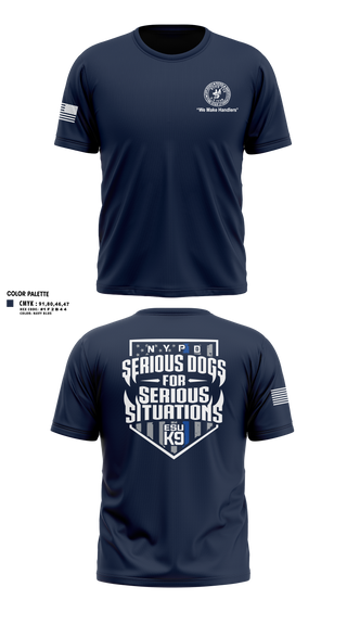 Short Sleeve Performance Shirt, NYPD ESU K9, Police, Teamtime, Team time, sublimation, custom sports apparel, team uniforms, spirit wear, spiritwear, sports uniforms, custom shirts, team store, custom team store, fundraiser sports, apparel fundraiser
