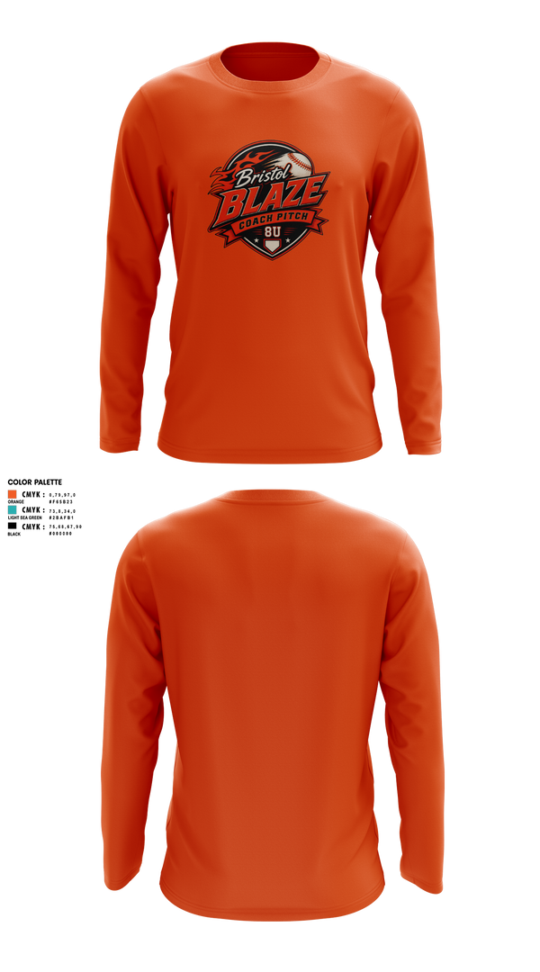 Long Sleeve Performance Shirt, Blaze, Softball, Teamtime, Team time, sublimation, custom sports apparel, team uniforms, spirit wear, spiritwear, sports uniforms, custom shirts, team store, custom team store, fundraiser sports, apparel fundraiser