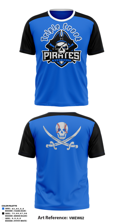 Tripple Creek Pirates 33532093 Short Sleeve Performance Shirt - 1