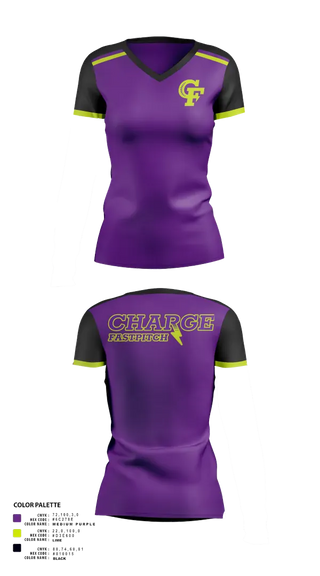 Womens Short Sleeve Vneck Shirt, Charge Fastpitch, Softball, Teamtime, Team time, sublimation, custom sports apparel, team uniforms, spirit wear, spiritwear, sports uniforms, custom shirts, team store, custom team store, fundraiser sports, apparel fundraiser