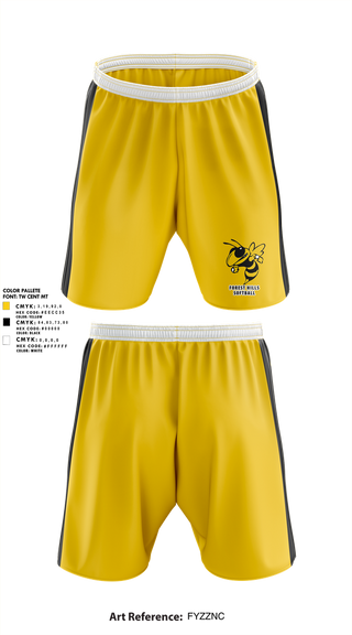 Athletic Shorts With Pockets, Forest Hills Softball, Softball, Teamtime, Team time, sublimation, custom sports apparel, team uniforms, spirit wear, spiritwear, sports uniforms, custom shirts, team store, custom team store, fundraiser sports, apparel fundraiser