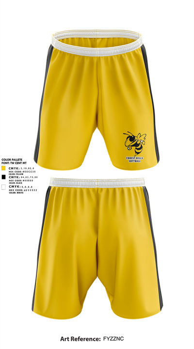 Forest Hills Softball 43228946 Athletic Shorts With Pockets - 1