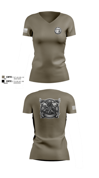 Womens Short Sleeve Vneck Shirt, , National Guard, Teamtime, Team time, sublimation, custom sports apparel, team uniforms, spirit wear, spiritwear, sports uniforms, custom shirts, team store, custom team store, fundraiser sports, apparel fundraiser