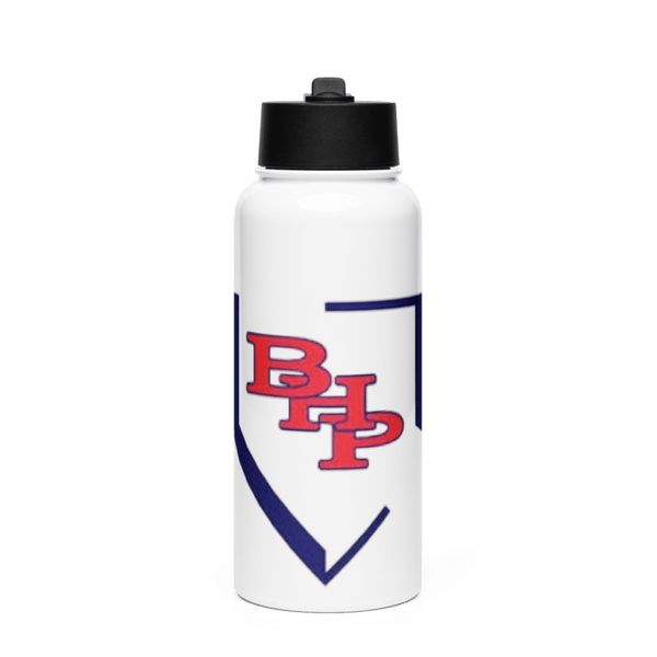 BHP Baseball 6198645 Stainless Steel Water Bottle with a Straw Lid