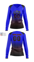 208 Volleyball Club 81337200 Women's Long Sleeve V-neck Shirt - 1