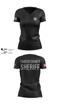 Thayer County Sheriff Women's Short Sleeve V-neck Shirt - 100