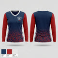 Oxford Academy Patriots 7859911 Women's Long Sleeve V-neck Shirt - 1