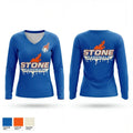 Stone Baseball 7288496 Women's Long Sleeve V-neck Shirt - 1