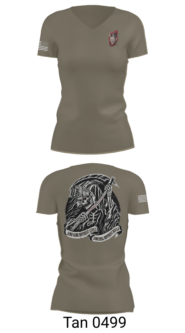 Womens Short Sleeve Vneck Shirt, , Army, Teamtime, Team time, sublimation, custom sports apparel, team uniforms, spirit wear, spiritwear, sports uniforms, custom shirts, team store, custom team store, fundraiser sports, apparel fundraiser