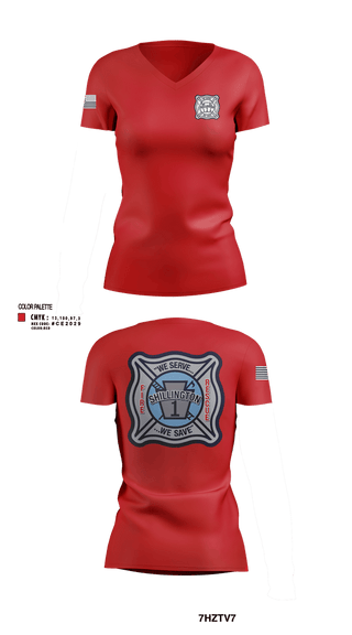 Womens Short Sleeve Vneck Shirt, SHILLINGTON FIRE DEPARTMENT, Fire Department, Teamtime, Team time, sublimation, custom sports apparel, team uniforms, spirit wear, spiritwear, sports uniforms, custom shirts, team store, custom team store, fundraiser sports, apparel fundraiser