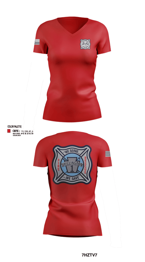 Womens Short Sleeve Vneck Shirt, SHILLINGTON FIRE DEPARTMENT, Fire Department, Teamtime, Team time, sublimation, custom sports apparel, team uniforms, spirit wear, spiritwear, sports uniforms, custom shirts, team store, custom team store, fundraiser sports, apparel fundraiser