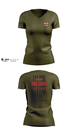 Womens Short Sleeve Vneck Shirt, Big Iron, Fire Department, Teamtime, Team time, sublimation, custom sports apparel, team uniforms, spirit wear, spiritwear, sports uniforms, custom shirts, team store, custom team store, fundraiser sports, apparel fundraiser