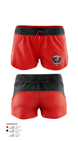 Womens Shorts, Punishers, Softball, Teamtime, Team time, sublimation, custom sports apparel, team uniforms, spirit wear, spiritwear, sports uniforms, custom shirts, team store, custom team store, fundraiser sports, apparel fundraiser