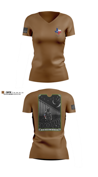 Womens Short Sleeve Vneck Shirt, Stallions, Army, Teamtime, Team time, sublimation, custom sports apparel, team uniforms, spirit wear, spiritwear, sports uniforms, custom shirts, team store, custom team store, fundraiser sports, apparel fundraiser