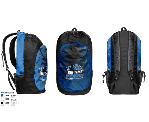 Gear Bag, Big Time Hoops, Men's Basketball, Teamtime, Team time, sublimation, custom sports apparel, team uniforms, spirit wear, spiritwear, sports uniforms, custom shirts, team store, custom team store, fundraiser sports, apparel fundraiser