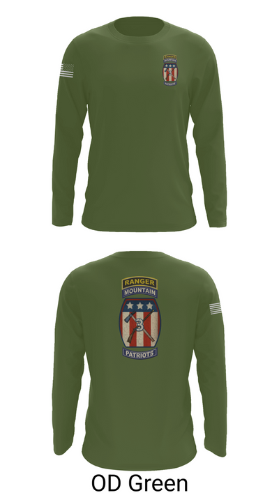 2-47 infantry 3rd BRG 10th MTN 15406658 Long Sleeve Performance Shirt 46