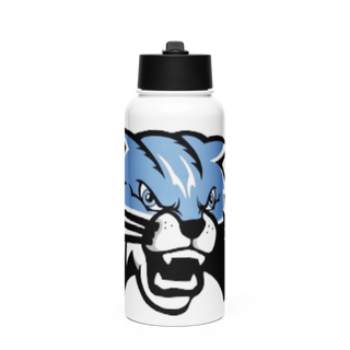 Summerland Bobcats Stainless Steel Water Bottle with a Straw Lid
