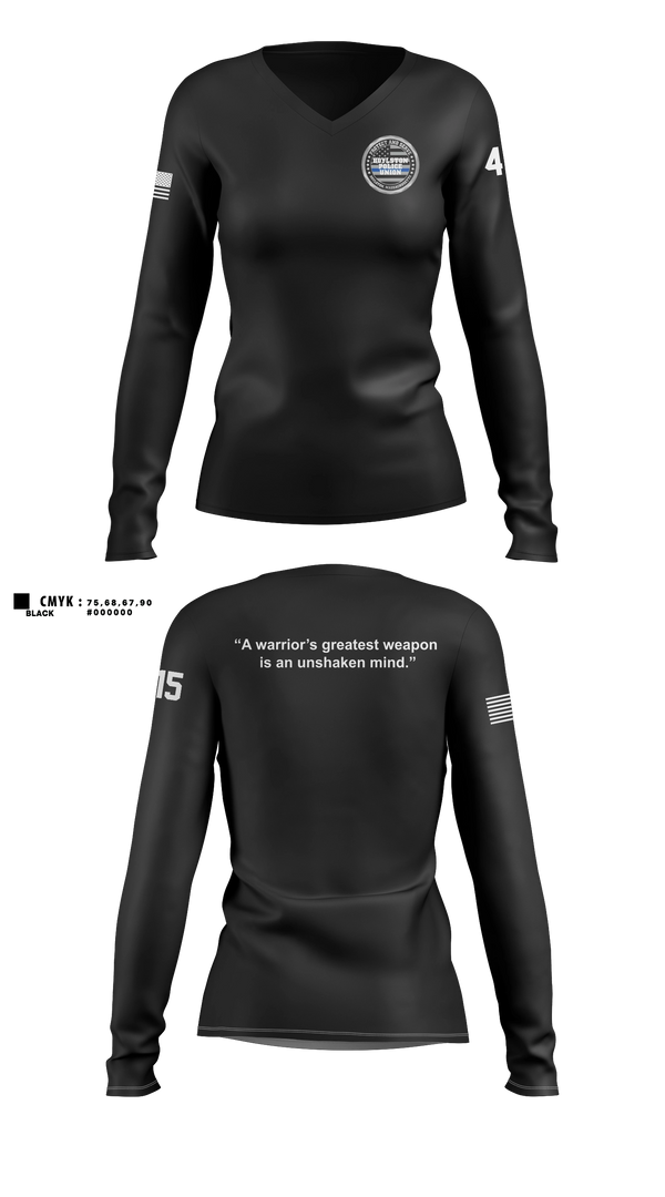 Womens Long Sleeve Vneck Shirt, Boylston Police Gear, Police, Teamtime, Team time, sublimation, custom sports apparel, team uniforms, spirit wear, spiritwear, sports uniforms, custom shirts, team store, custom team store, fundraiser sports, apparel fundraiser
