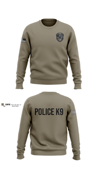 Crew Neck Sweatshirt, Roy Cit Police K9, Police, Teamtime, Team time, sublimation, custom sports apparel, team uniforms, spirit wear, spiritwear, sports uniforms, custom shirts, team store, custom team store, fundraiser sports, apparel fundraiser